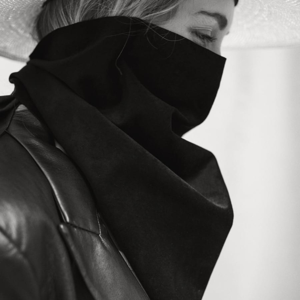 Janessa Leone Bandana - Black Suede